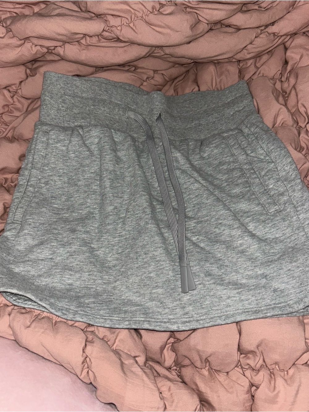 JoyLab Gray Mini Skirt with Drawstring
